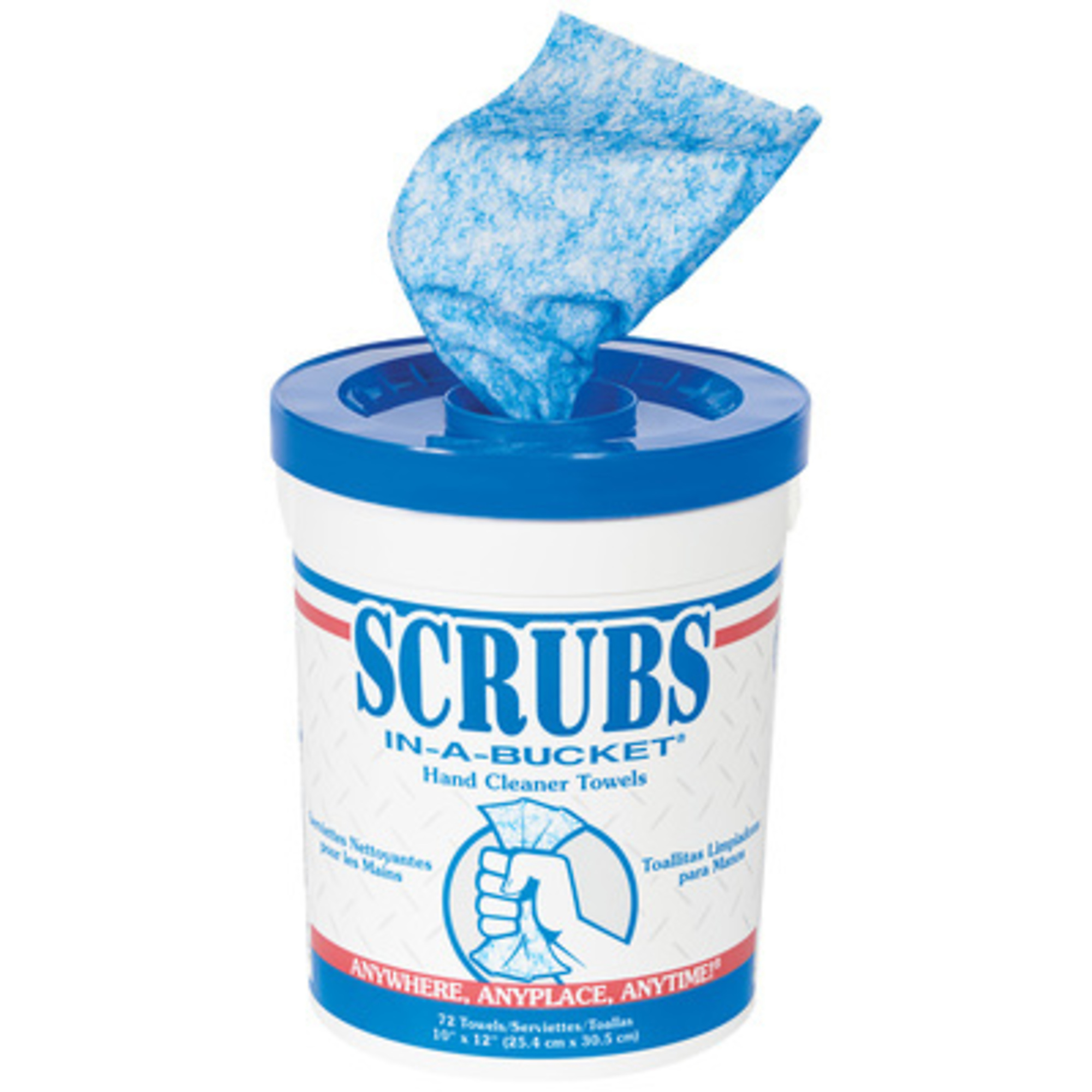 SCRUBS, Scrubs In-a-Bucket Hand Cleaner Towels 6/CS, Color Family Blue, Model# SCRUBS